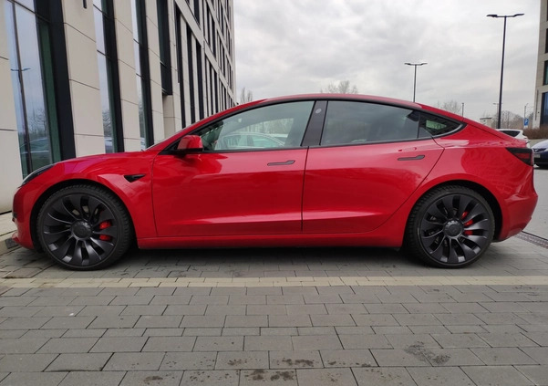 Tesla Model 3 cena 179000 przebieg: 48000, rok produkcji 2021 z Kraków małe 137